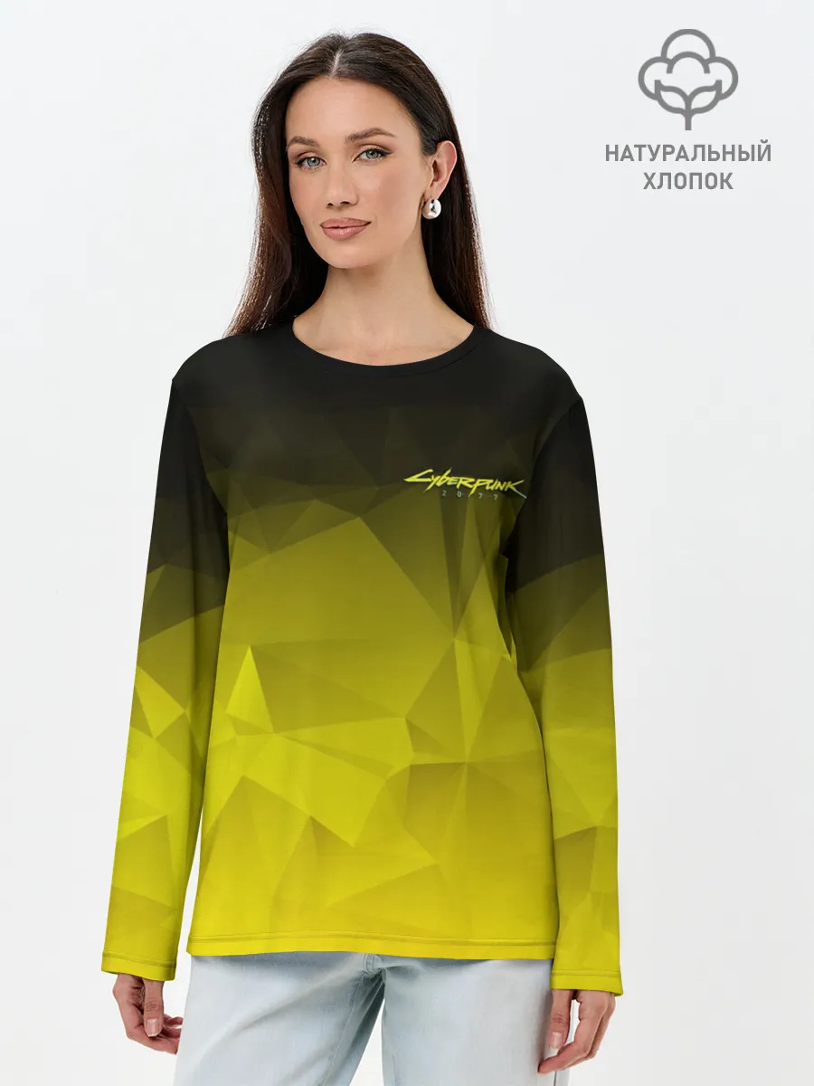 Лонгслив женский. Хлопок / CYBERPUNK 2077 | КИБЕРПАНК 2077