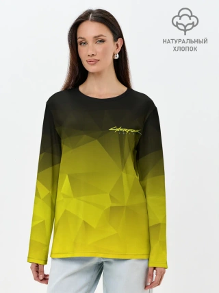 Лонгслив женский. Хлопок / CYBERPUNK 2077 | КИБЕРПАНК 2077