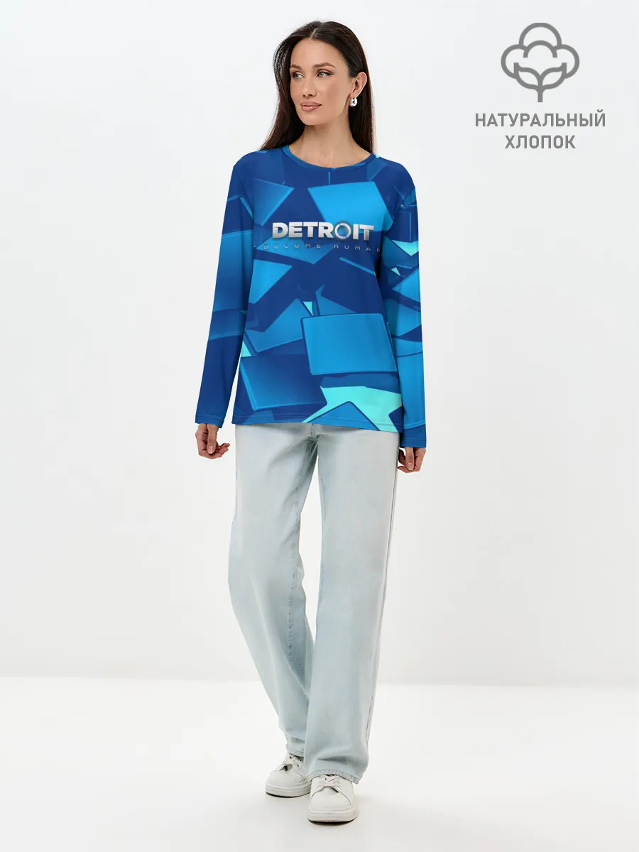 Лонгслив женский. Хлопок / Detroit:become human