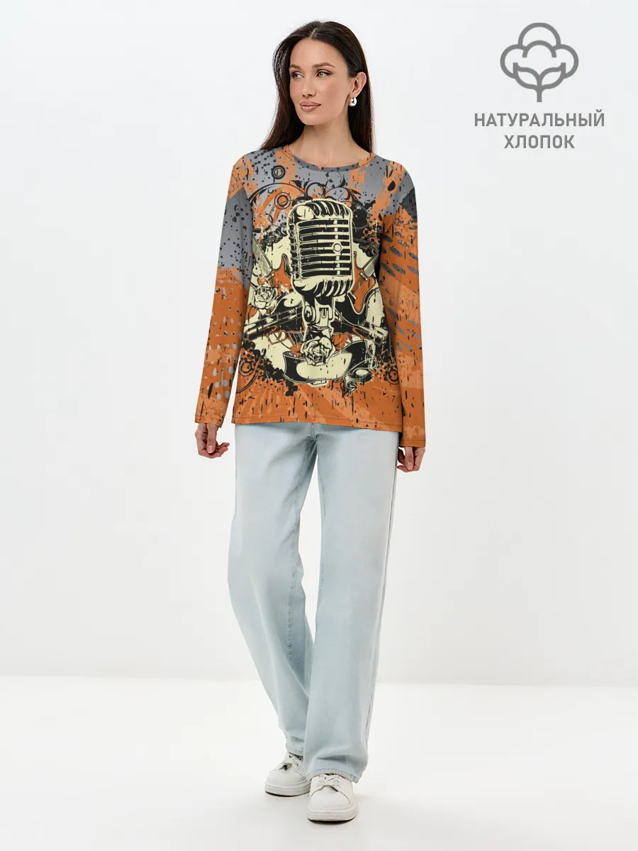 Лонгслив женский. Хлопок / Microphone