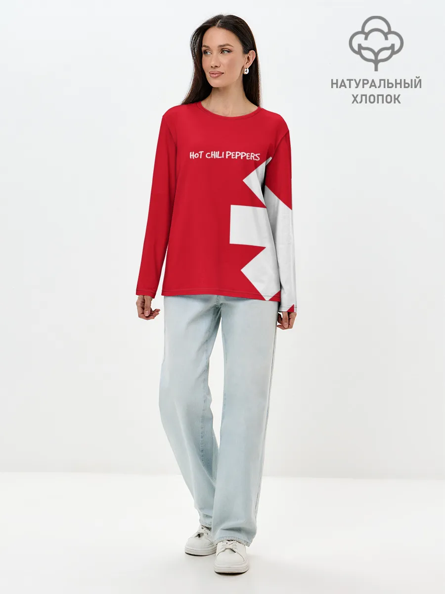 Лонгслив женский. Хлопок / Red Hot Chili Peppers