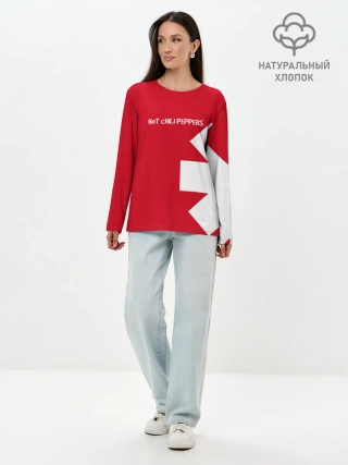 Лонгслив женский. Хлопок / Red Hot Chili Peppers