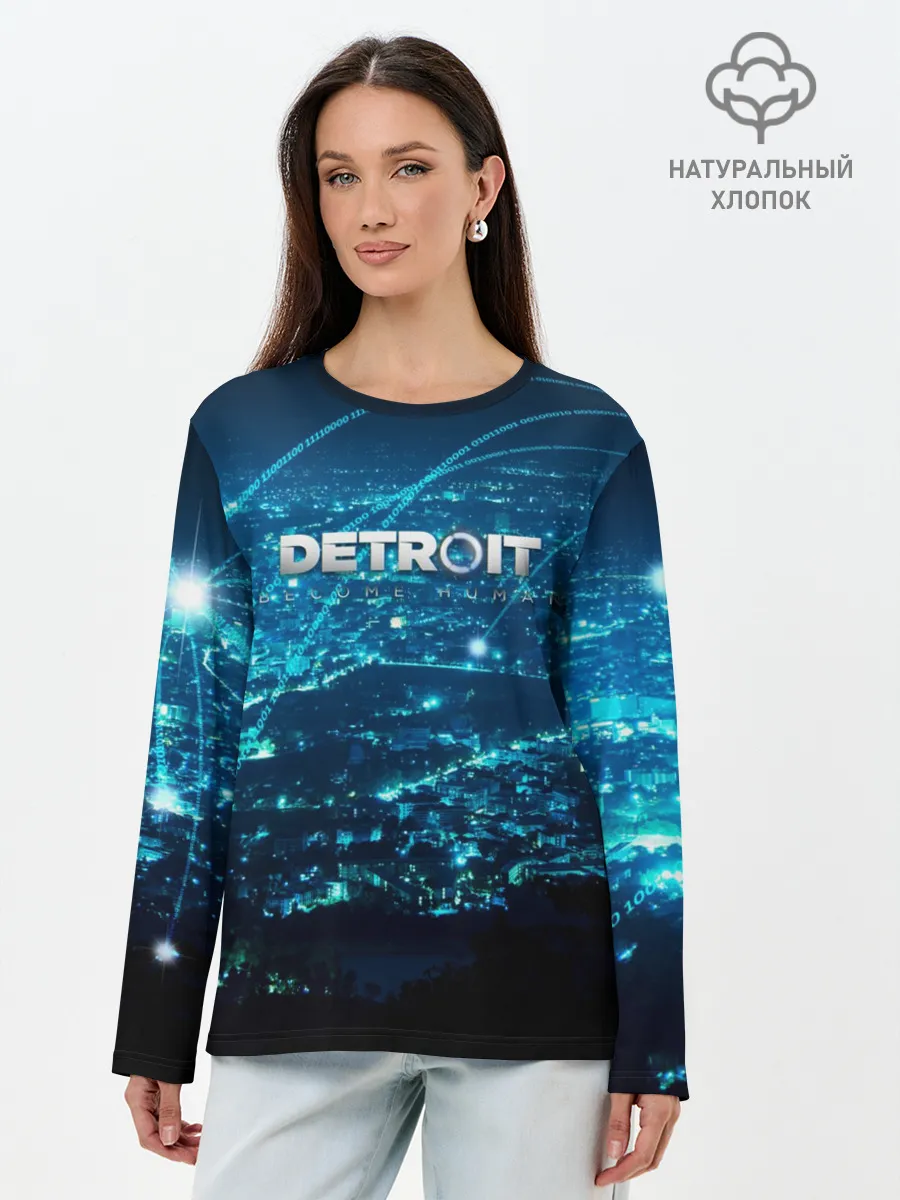 Лонгслив женский. Хлопок / Detroit:become human