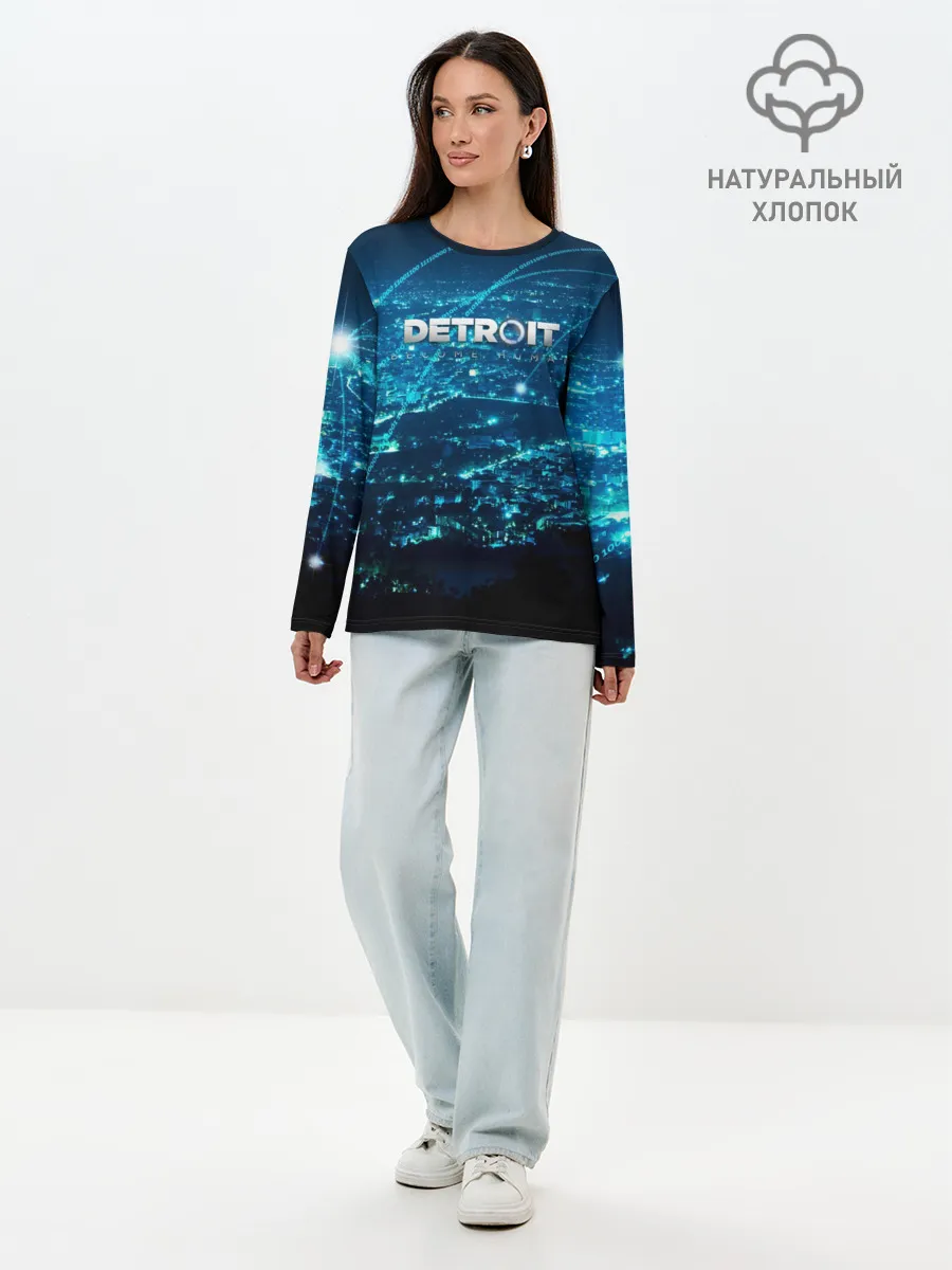 Лонгслив женский. Хлопок / Detroit:become human