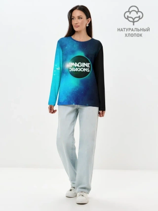 Лонгслив женский. Хлопок / Imagine Dragons