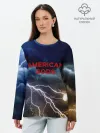 Лонгслив женский. Хлопок / American Gods