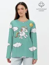 Лонгслив женский. Хлопок / Love of Unicorns