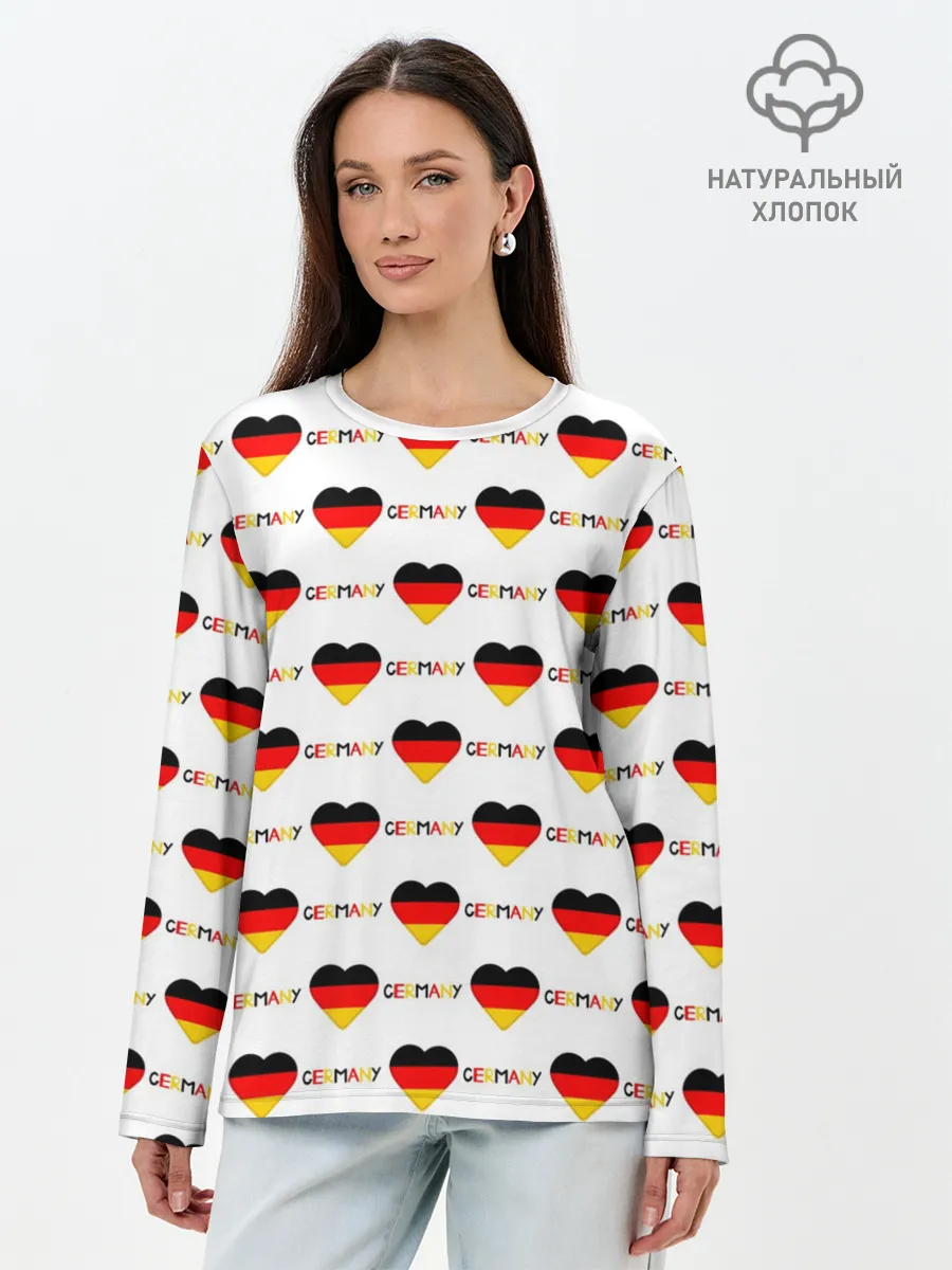 Лонгслив женский. Хлопок / Love Germany