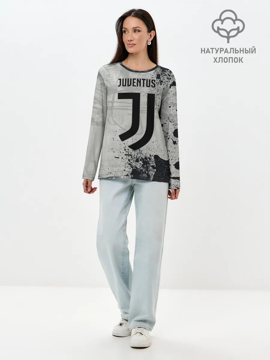 Лонгслив женский. Хлопок / JUVENTUS.