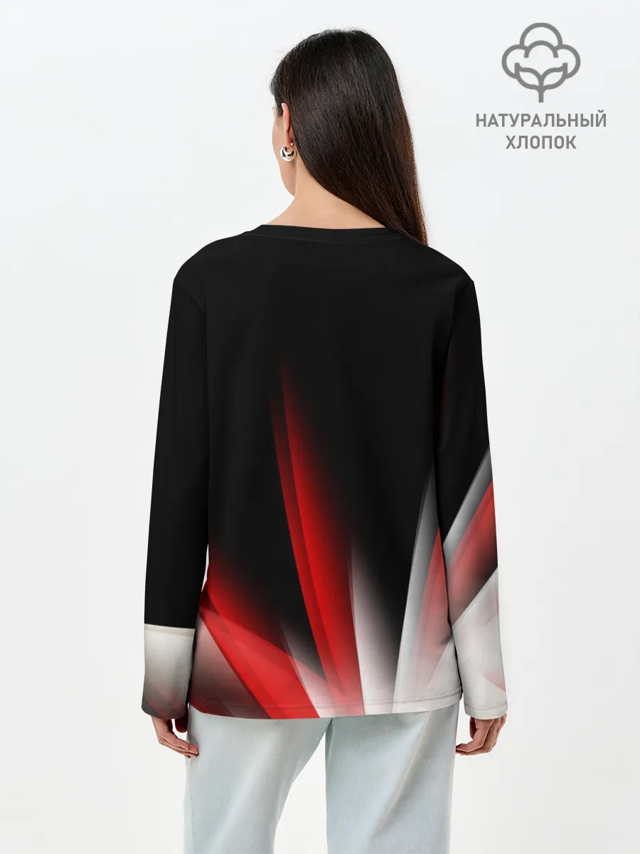 Лонгслив женский. Хлопок / Russia sport collection