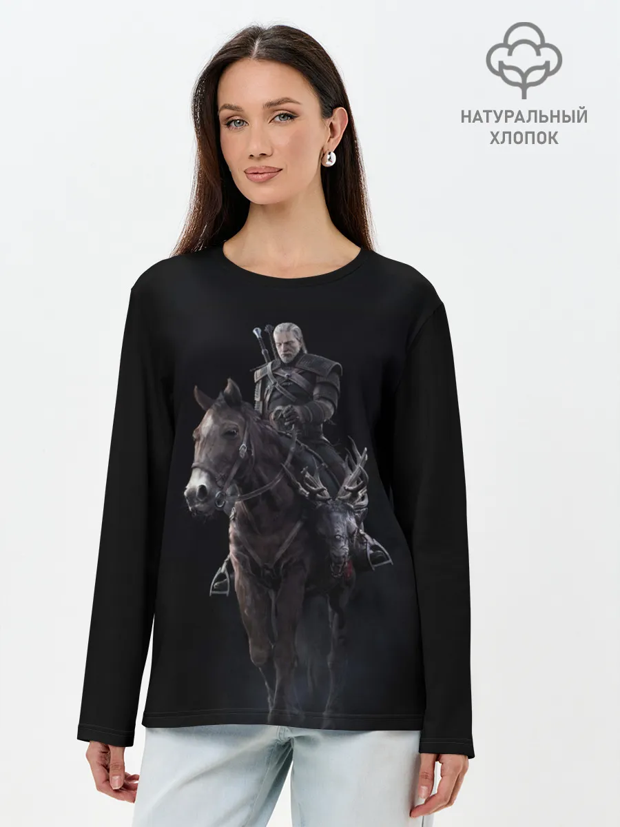 Лонгслив женский. Хлопок / Ведьмак 3: Дикая Охота