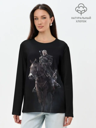 Лонгслив женский. Хлопок / Ведьмак 3: Дикая Охота