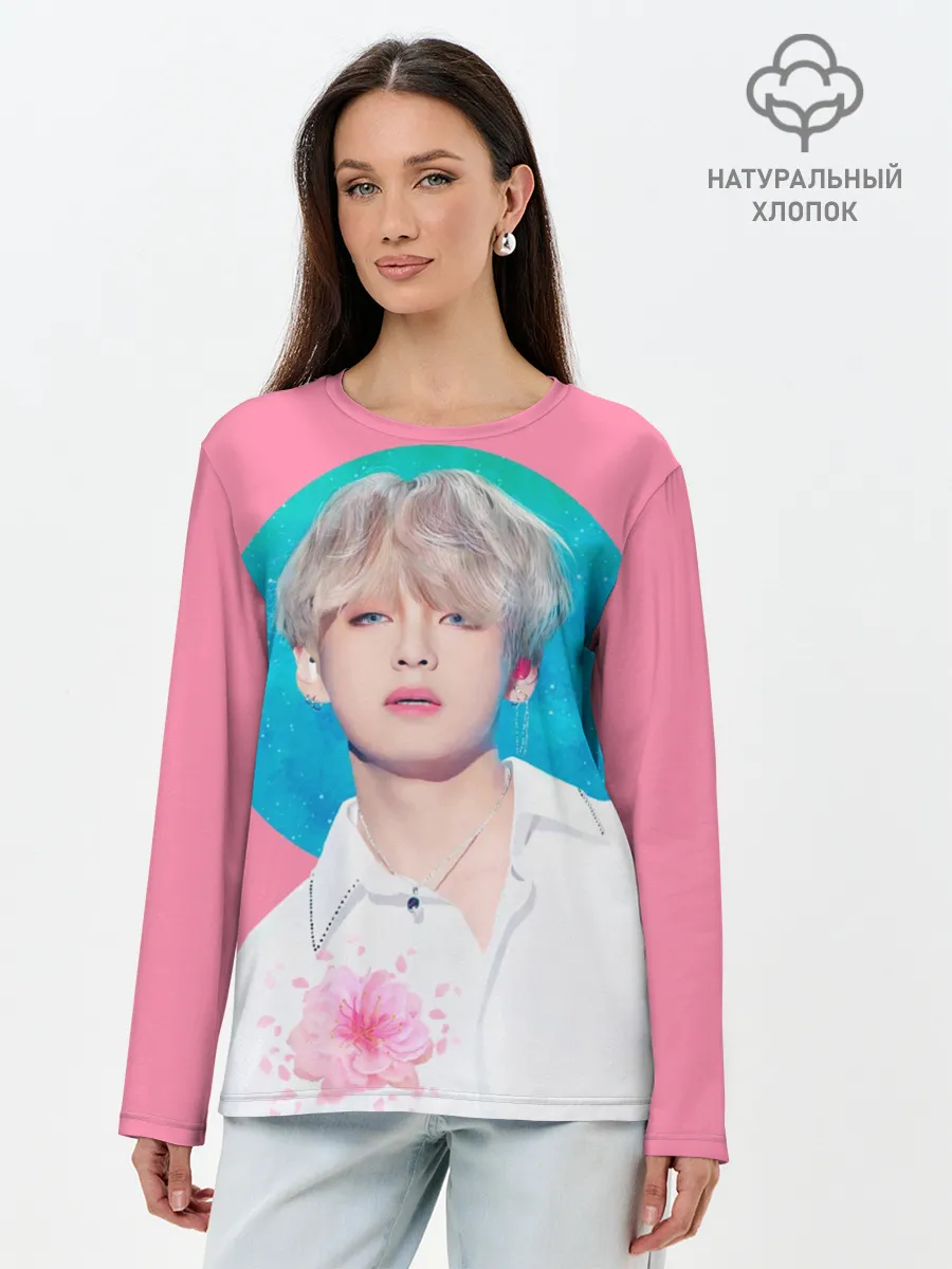 Лонгслив женский. Хлопок / V