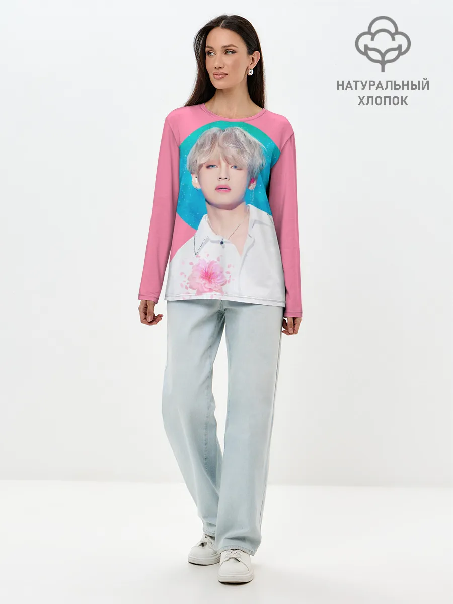 Лонгслив женский. Хлопок / V