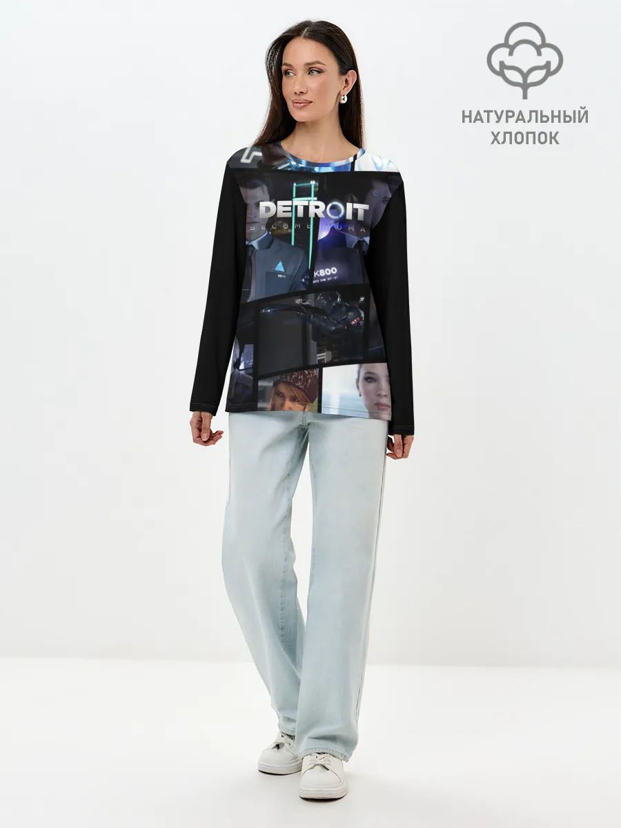 Лонгслив женский. Хлопок / DETROIT BECOME HUMAN