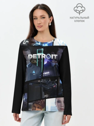 Лонгслив женский. Хлопок / DETROIT BECOME HUMAN