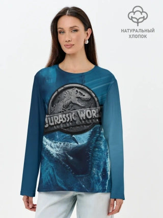Лонгслив женский. Хлопок / Мир Юрского Периода