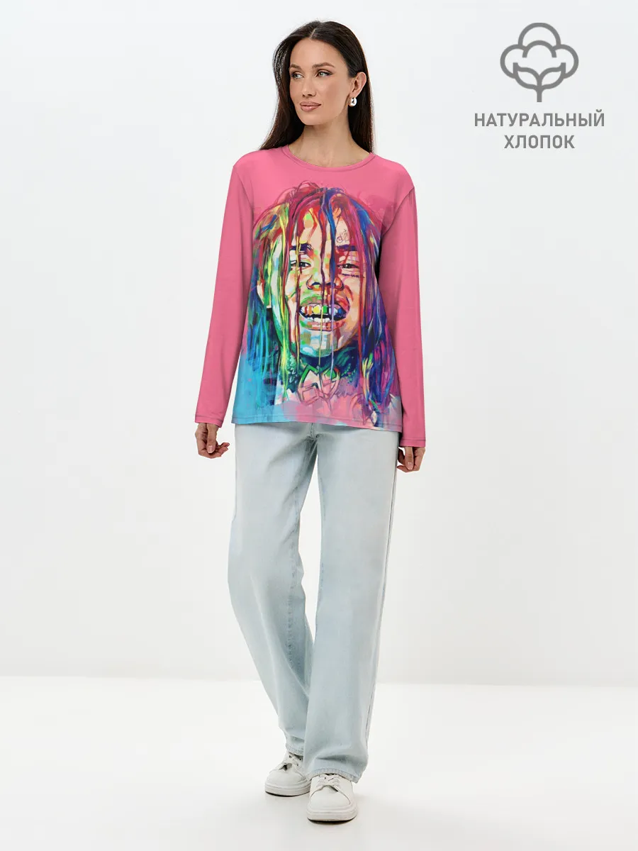 Лонгслив женский. Хлопок / PINK 69