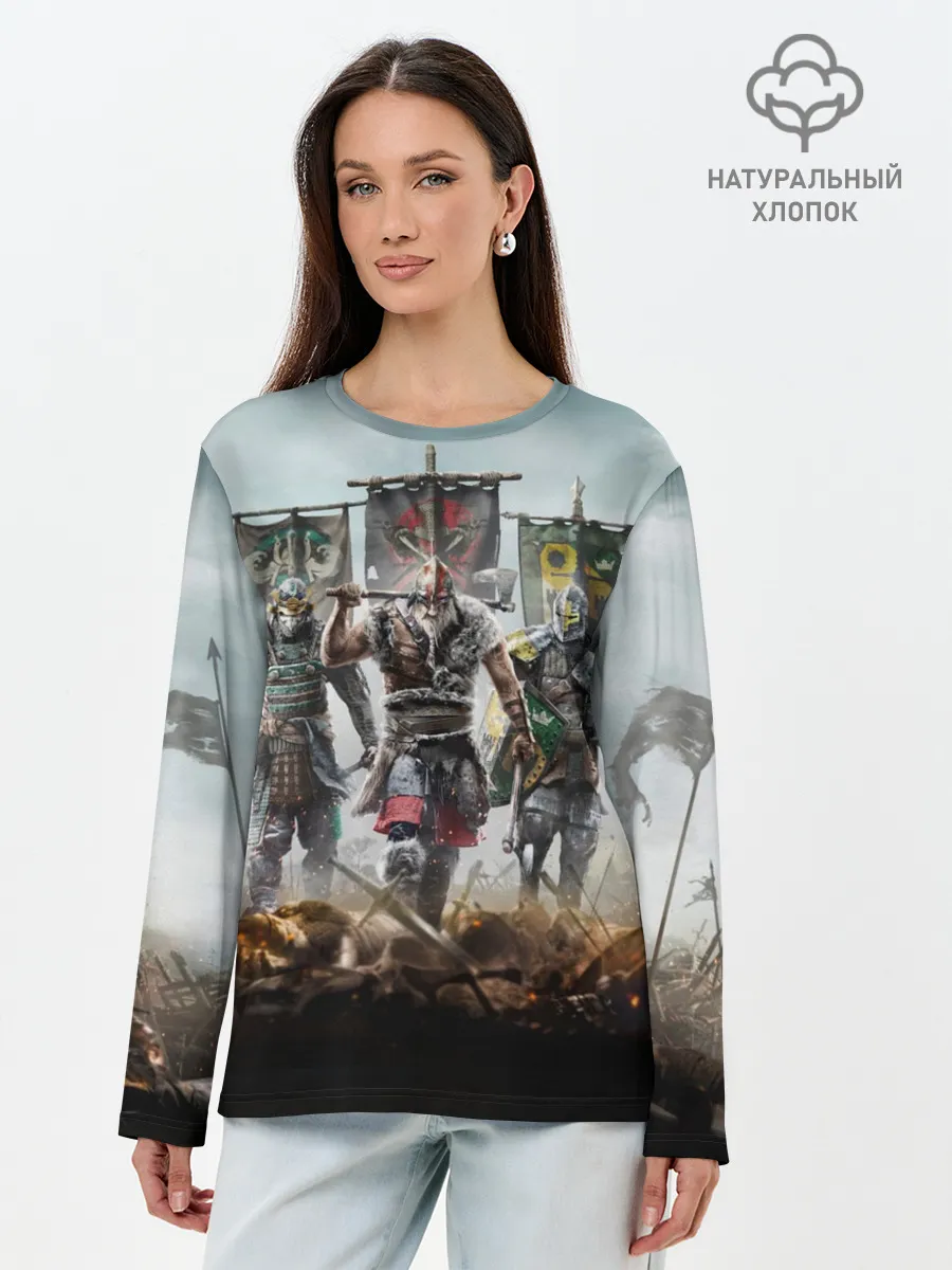 Лонгслив женский. Хлопок / For Honor