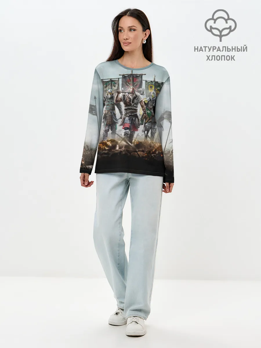 Лонгслив женский. Хлопок / For Honor