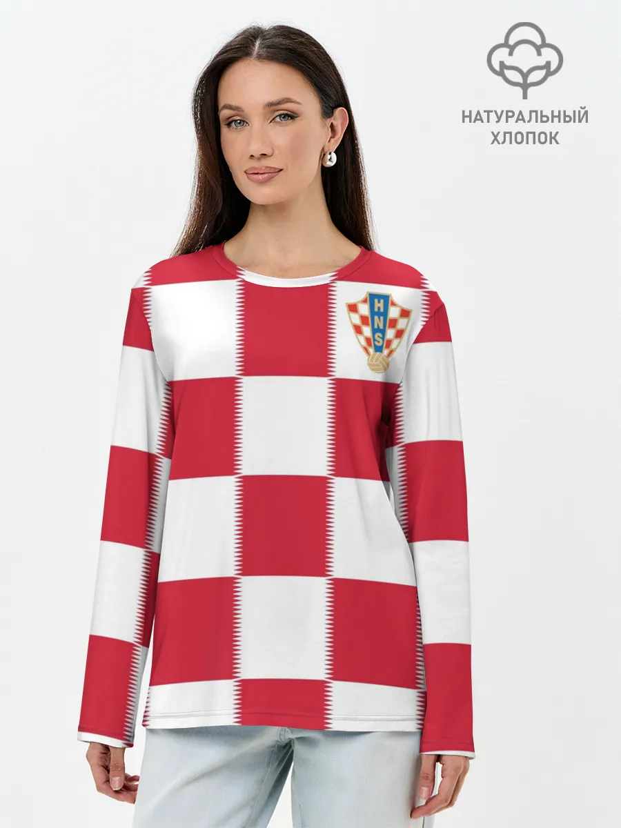 Лонгслив женский. Хлопок / Форма Хорватии