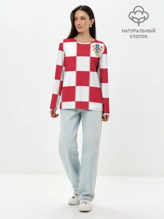 Лонгслив женский. Хлопок / Форма Хорватии