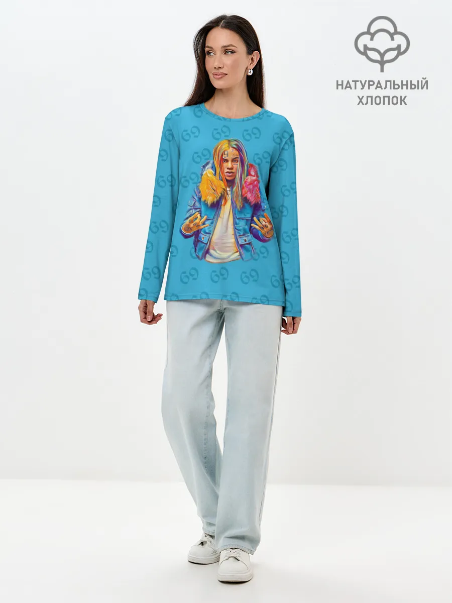 Лонгслив женский. Хлопок / 6IX9INE 69