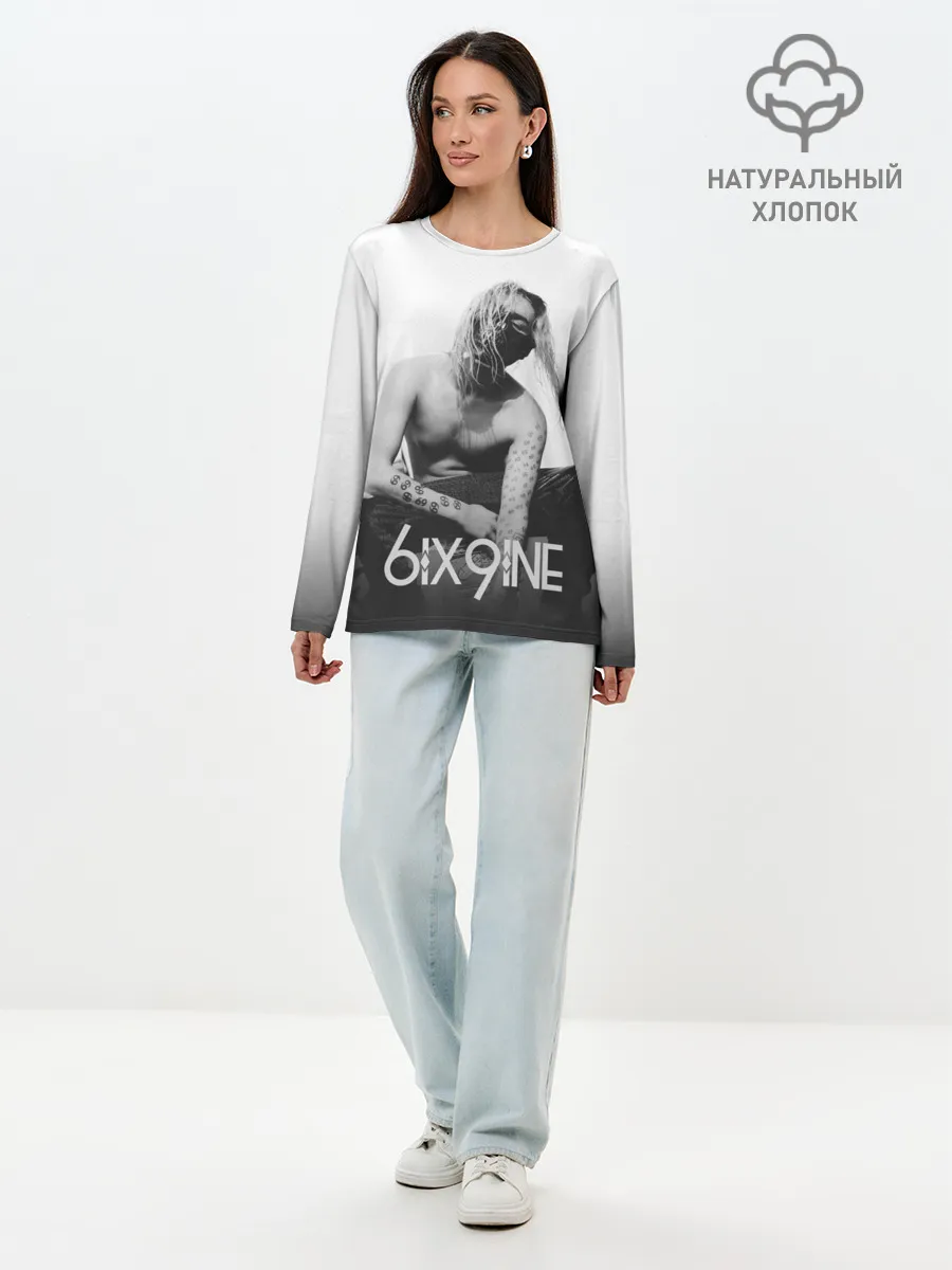 Лонгслив женский. Хлопок / 6IX9INE