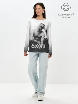 Лонгслив женский. Хлопок / 6IX9INE