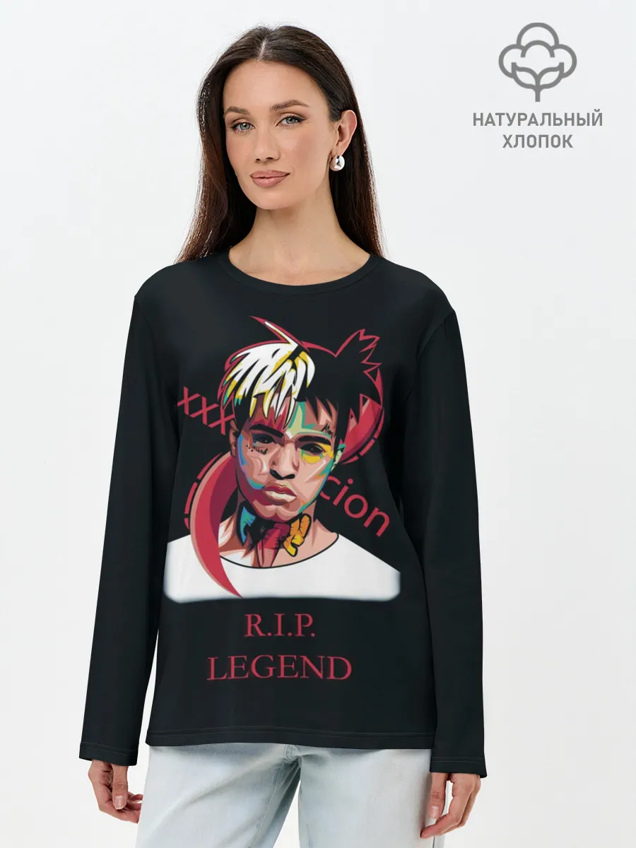 Лонгслив женский. Хлопок / XXXTentacion / RIP Legend 2