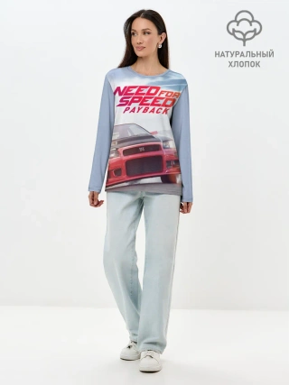 Лонгслив женский. Хлопок / Need for Speed: Payback
