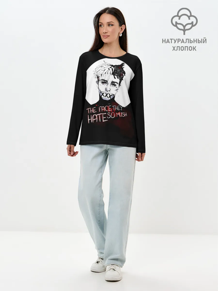 Лонгслив женский. Хлопок / THE faceTheY HATE so much