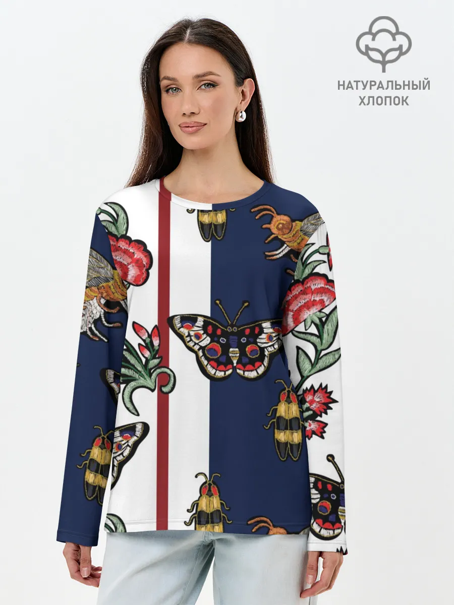 Лонгслив женский. Хлопок / GG