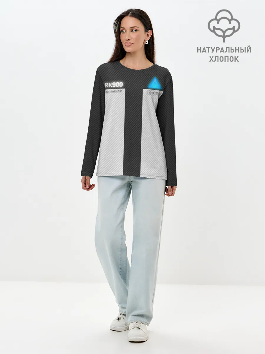 Лонгслив женский. Хлопок / Connor Detroit: Become Human.