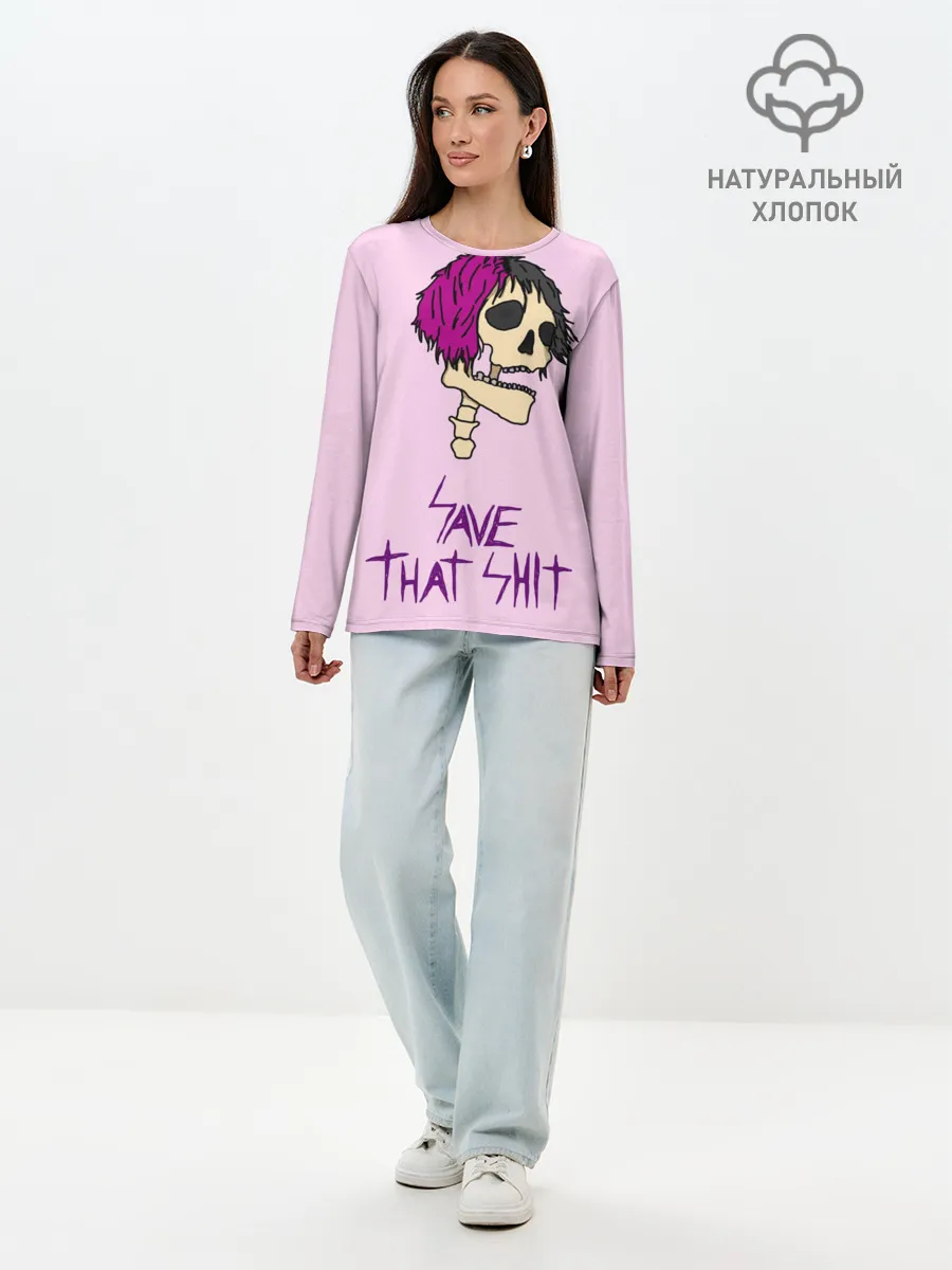 Лонгслив женский. Хлопок / Маленький Пип