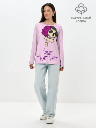 Лонгслив женский. Хлопок / Маленький Пип