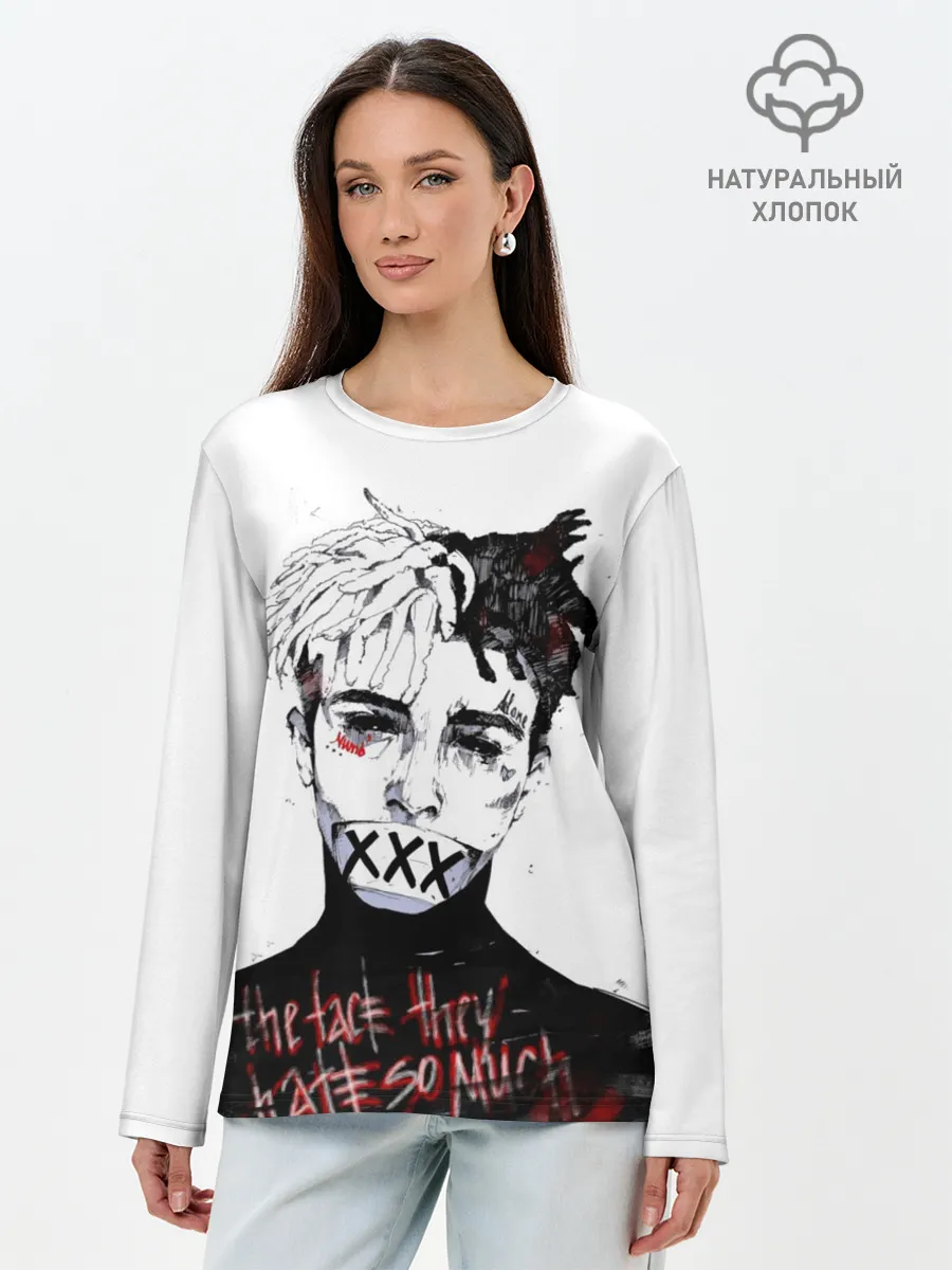 Лонгслив женский. Хлопок / xxxtentacion
