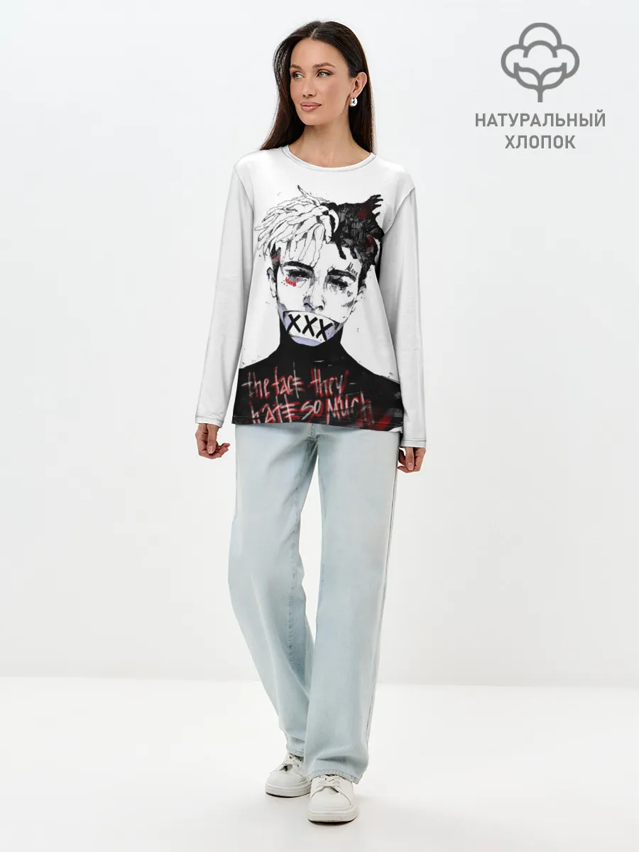 Лонгслив женский. Хлопок / xxxtentacion