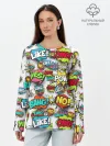 Лонгслив женский. Хлопок / POP ART FASHION | ПОП АРТ