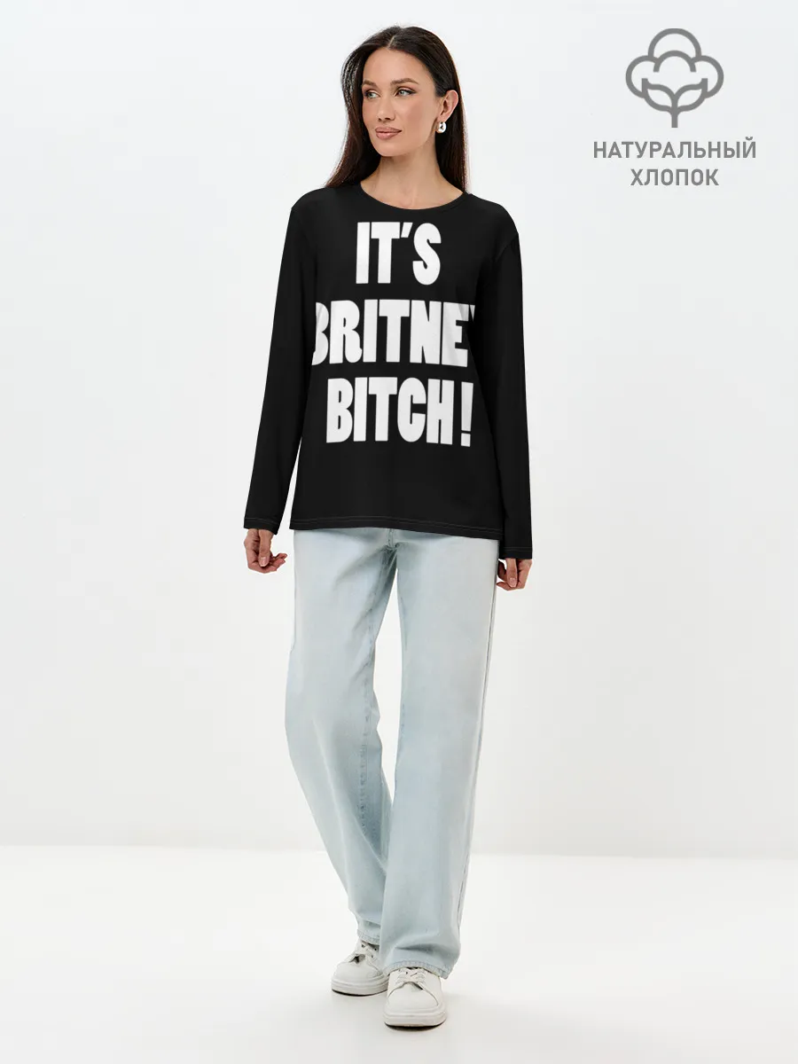 Лонгслив женский. Хлопок / Its Britney Bitch