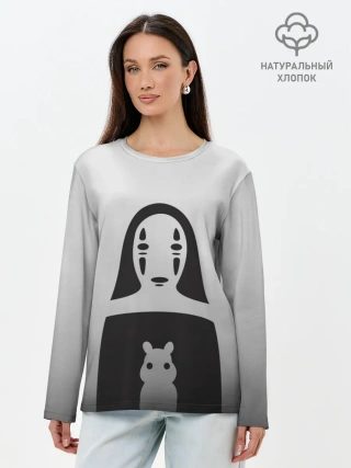 Лонгслив женский. Хлопок / Каонаси и хомячок