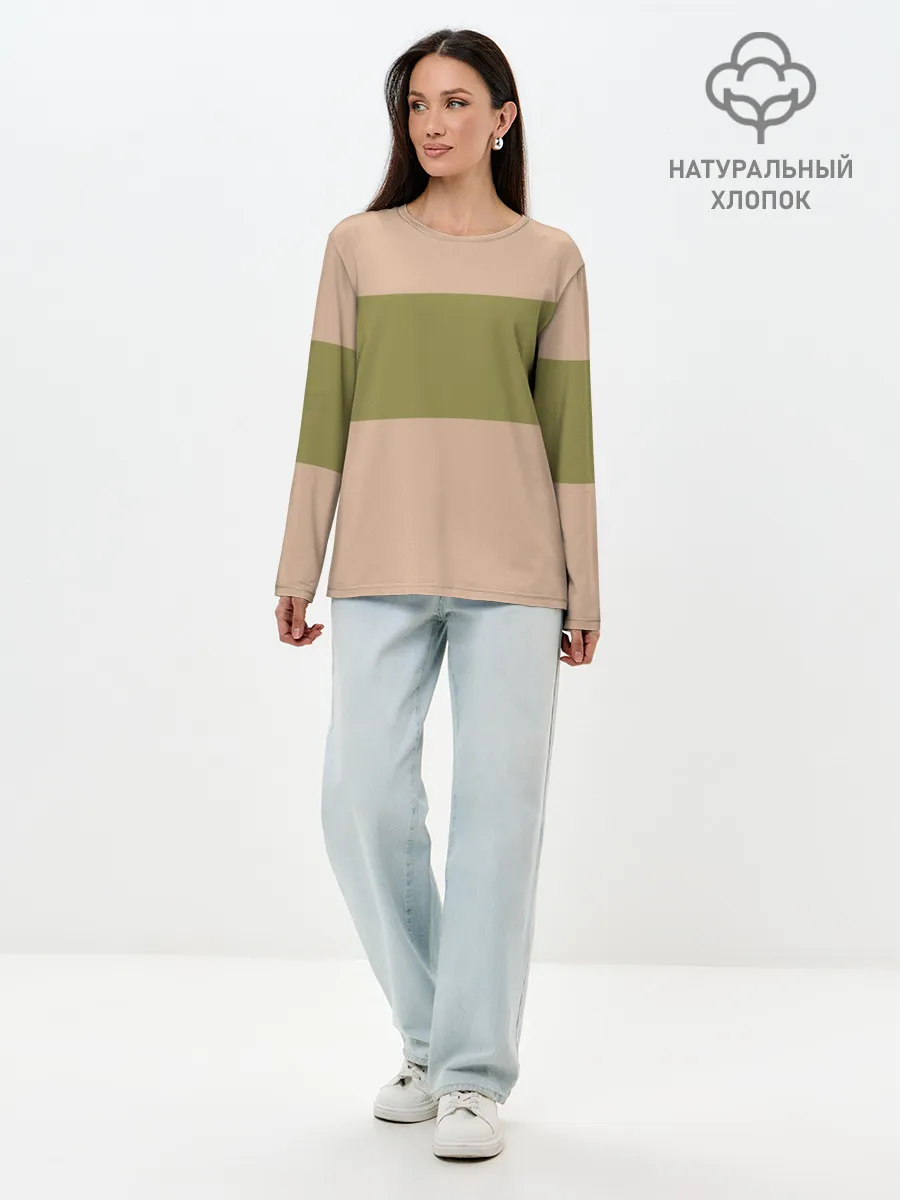 Лонгслив женский. Хлопок / Свитер Тихиро