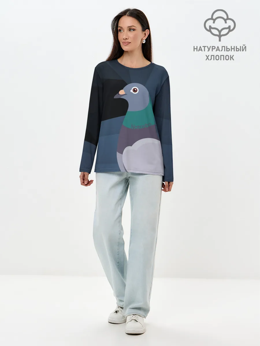 Лонгслив женский. Хлопок / Голубь Наташа