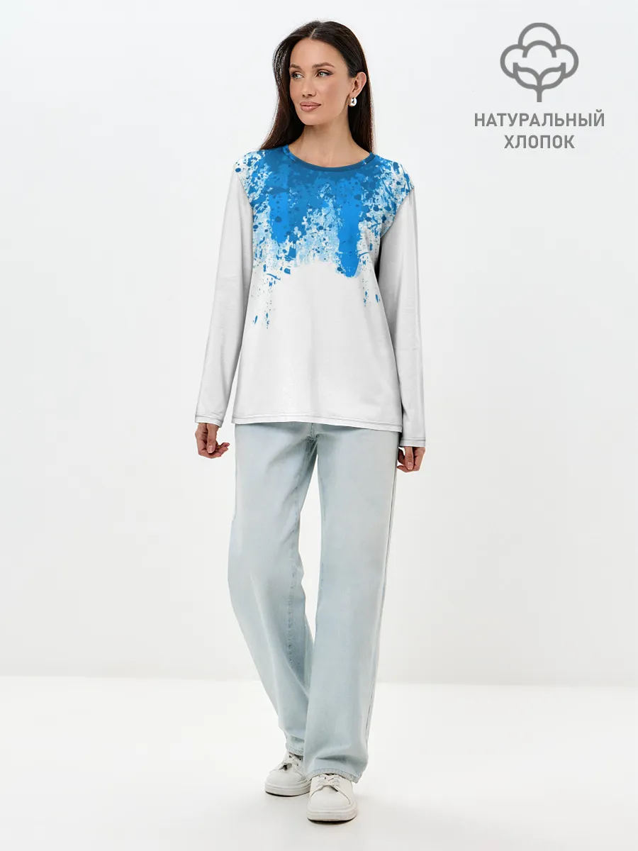 Лонгслив женский. Хлопок / КРОВЬ АНДРОИДА