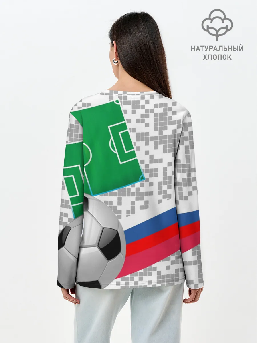 Лонгслив женский. Хлопок / Русский футбол