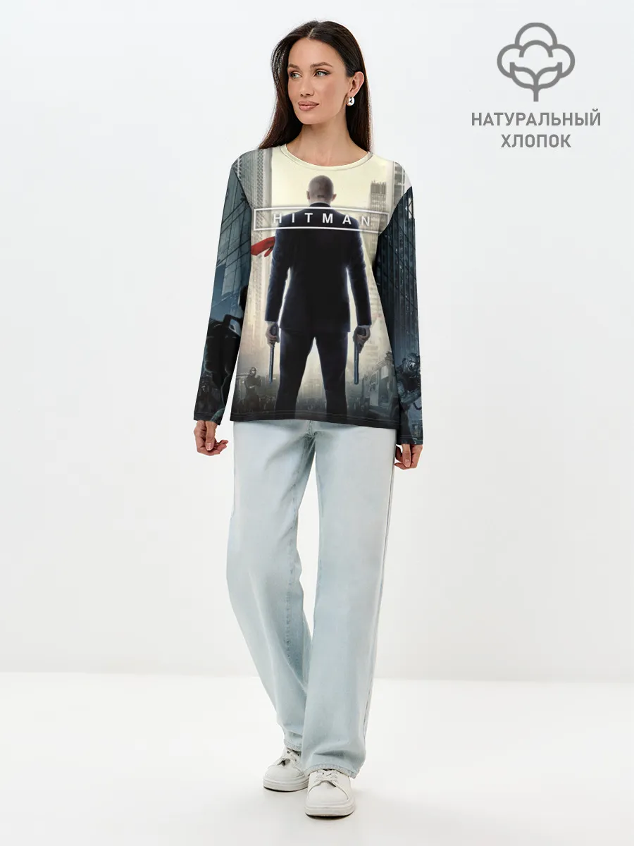 Лонгслив женский. Хлопок / Hitman _5