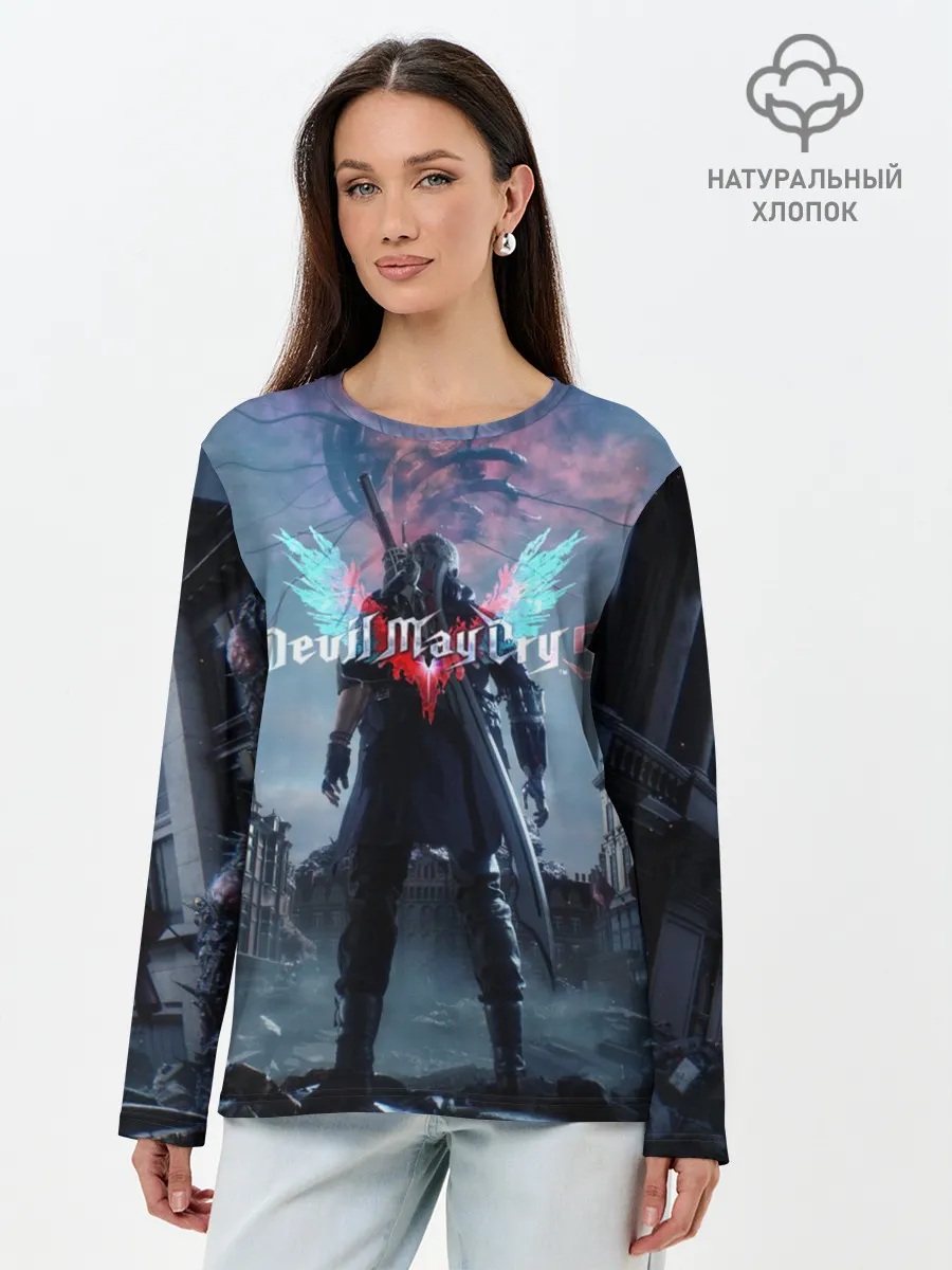 Лонгслив женский. Хлопок / DEVIL MAY CRY 5