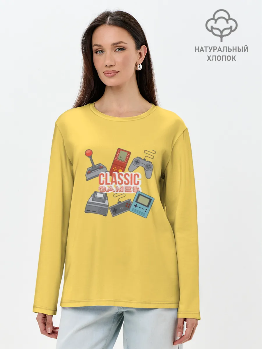 Лонгслив женский. Хлопок / Classic games