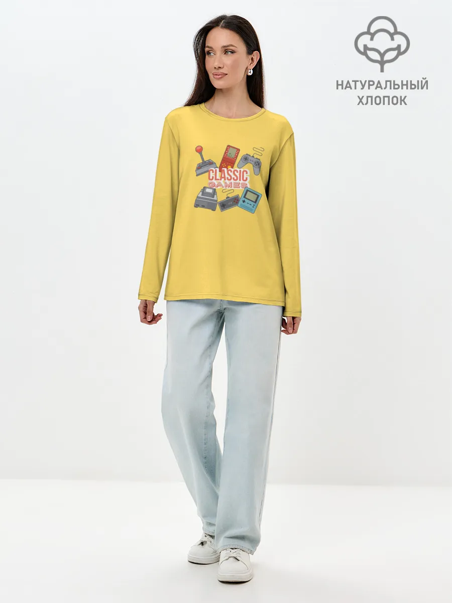 Лонгслив женский. Хлопок / Classic games