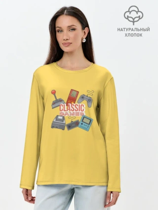 Лонгслив женский. Хлопок / Classic games